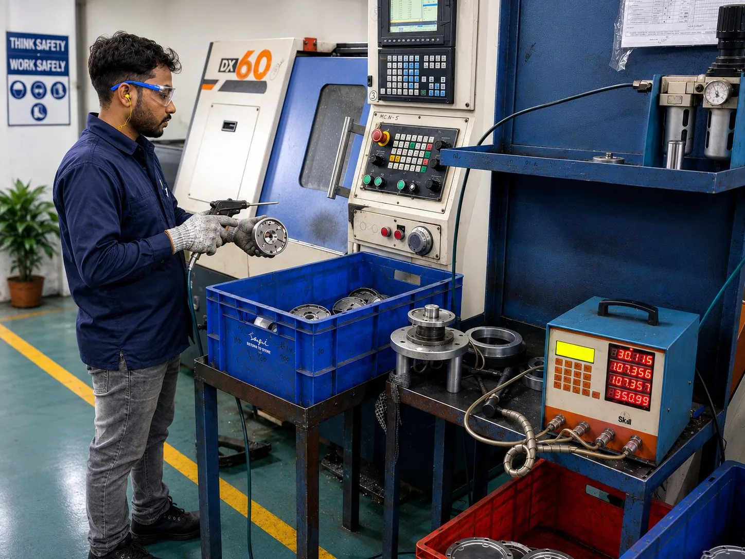CNC and VMC machining centre for aluminium components at SAPL Pune