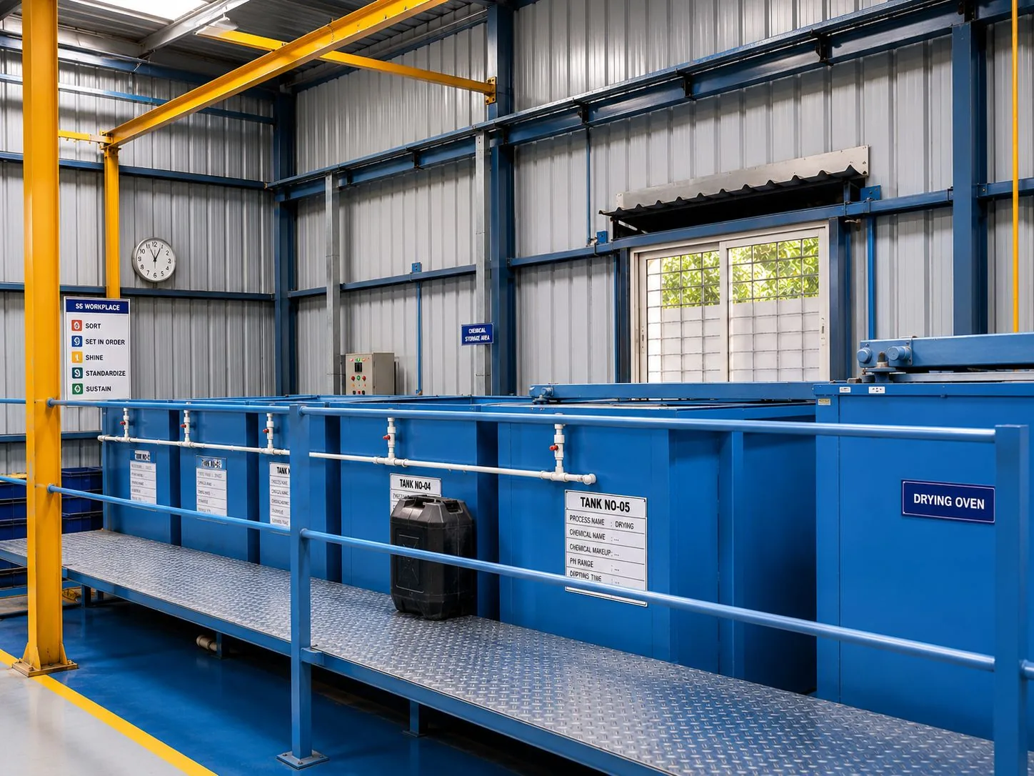 Powder coating booth for aluminium die cast parts at SAPL Pune